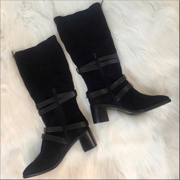 NEW Bernardo Bennie Black Leather Boots - Picture 4 of 5